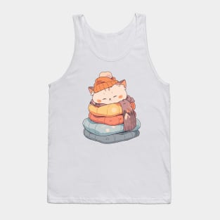 Cozy Winter Cat Tank Top